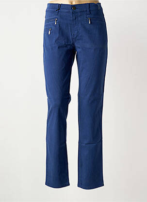 Pantalon slim stretch taille normale bleu ANNA MONTANA femme