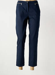 Pantalon 7/8 stretch taille normale bleu FRANK WALDER femme