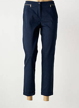 Pantalon 7/8 stretch taille normale bleu FRANK WALDER femme