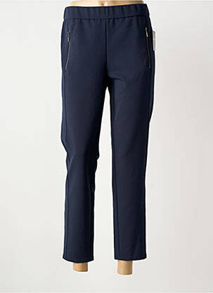 Pantalon 7/8 taille élastique taille normale bleu FRANK WALDER femme
