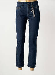 Jeans coupe slim tissage brut taille normale bleu ANNA MONTANA femme