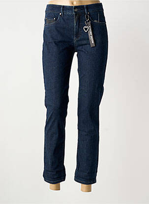 Jeans coupe slim tissage brut taille normale bleu ANNA MONTANA femme