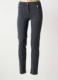 Jeans coupe slim stretch taille normale gris ANNA MONTANA femme