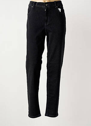 Jeans coupe slim stretch taille normale noir ANNA MONTANA femme