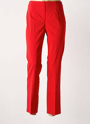 Pantalon 7/8 stretch taille normale rouge FICELLE femme