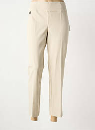 Pantalon 7/8 stretch taille normale beige LISETTE L femme