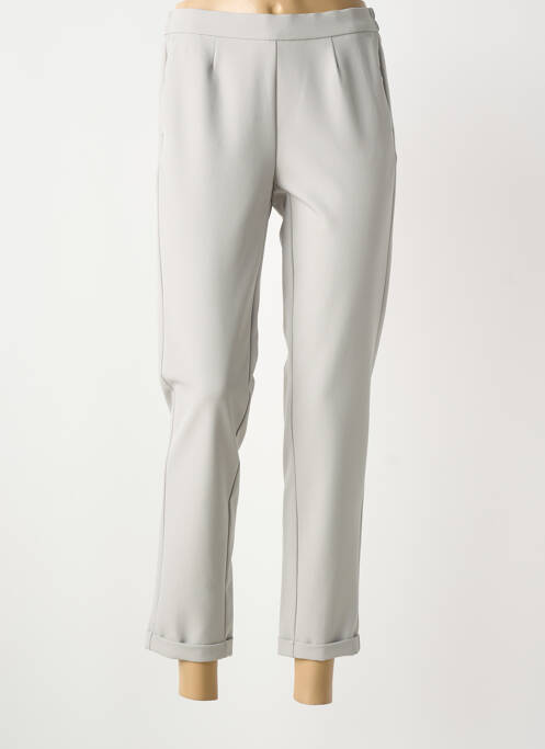 Pantalon 7/8 stretch taille normale gris FRANK WALDER femme