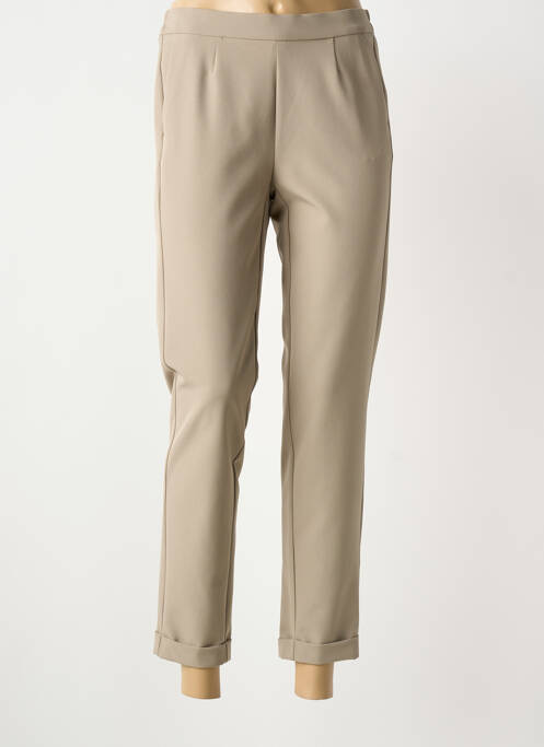 Pantalon 7/8 taille élastique taille normale gris FRANK WALDER femme