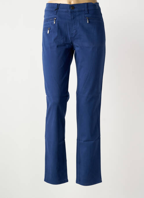 Pantalon slim stretch taille normale bleu ANNA MONTANA femme