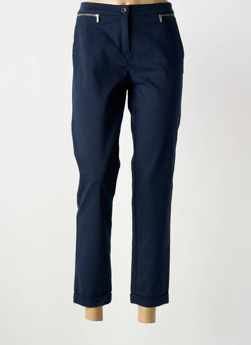 Pantalon 7/8 stretch taille normale bleu FRANK WALDER femme
