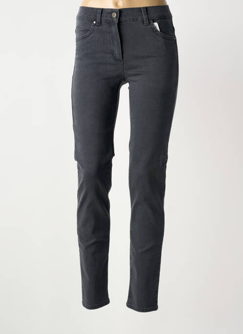 Jeans coupe slim stretch taille normale gris ANNA MONTANA femme