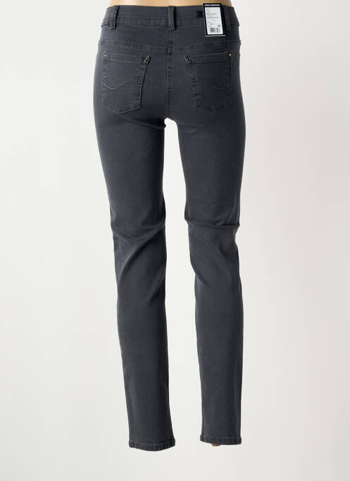 Jeans coupe slim stretch taille normale gris ANNA MONTANA femme