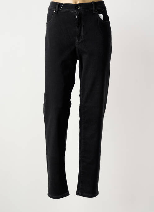 Jeans coupe slim stretch taille normale noir ANNA MONTANA femme