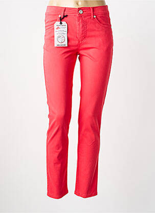 Pantalon slim stretch taille normale rose fonce ANNA MONTANA femme