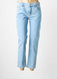 Jeans coupe slim tissage brut taille normale bleu ANNA MONTANA femme