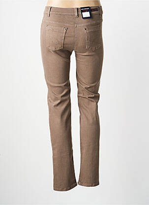 Pantalon slim stretch taille normale marron ANNA MONTANA femme