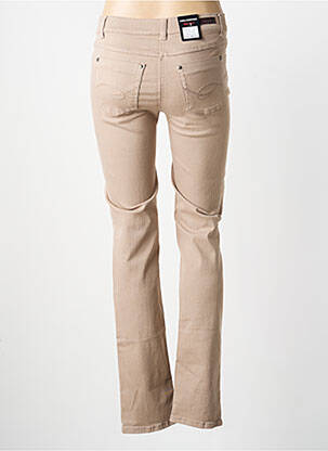 Pantalon slim stretch taille normale beige ANNA MONTANA femme