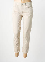Pantalon 7/8 stretch taille normale beige ANNA MONTANA femme