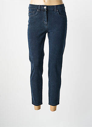 Pantalon 7/8 stretch taille normale bleu ANNA MONTANA femme