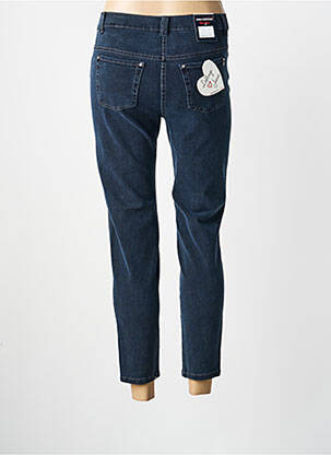 Pantalon 7/8 stretch taille normale bleu ANNA MONTANA femme