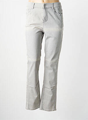 Pantalon slim stretch taille normale gris ANNA MONTANA femme