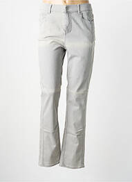 Pantalon slim stretch taille normale gris ANNA MONTANA femme