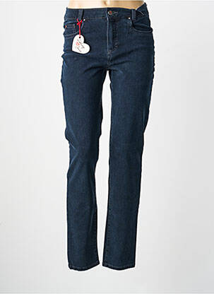 Jeans coupe slim tissage brut taille normale bleu ANNA MONTANA femme