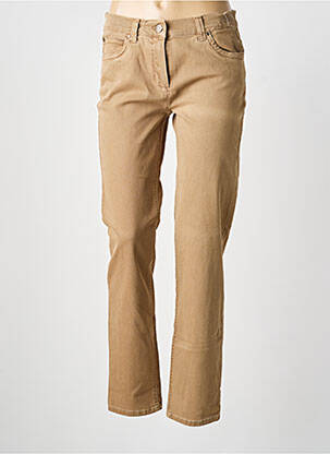 Pantalon slim stretch taille normale beige ANNA MONTANA femme