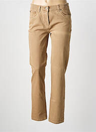 Pantalon slim stretch taille normale beige ANNA MONTANA femme