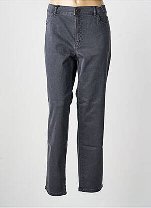 Pantalon droit stretch taille basse gris ANNA MONTANA femme
