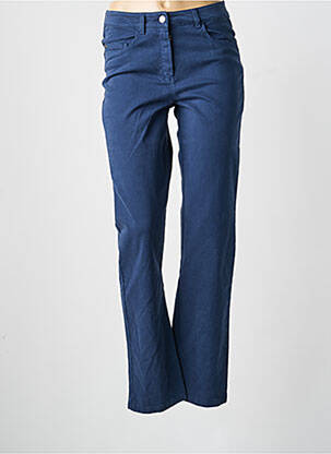 Pantalon slim stretch taille normale bleu GUY DUBOUIS femme