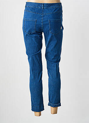 Pantalon 7/8 fermeture zippée sous rabat boutonné taille normale bleu ANANKE femme