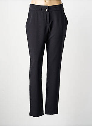 Pantalon chino fermeture zippée sous rabat boutonné taille normale noir GREGORY PAT femme