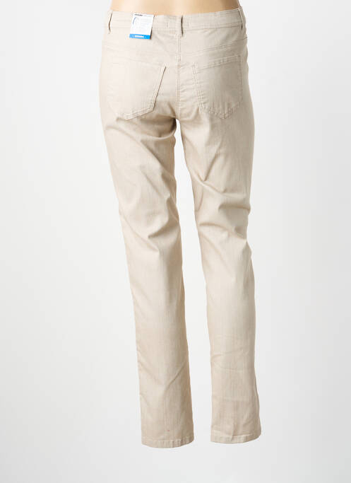 Pantalon slim stretch taille normale beige FRANK WALDER femme