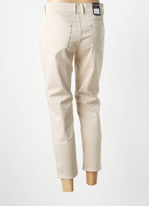 Pantalon 7/8 stretch taille normale beige ANNA MONTANA femme
