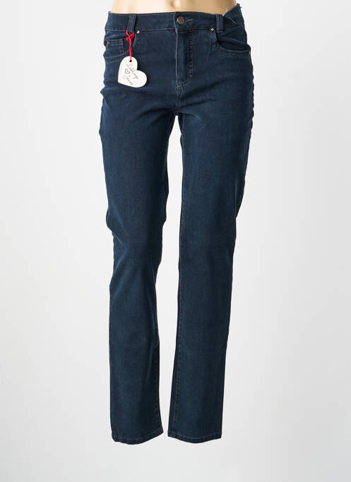 Jeans coupe slim tissage brut taille normale bleu ANNA MONTANA femme