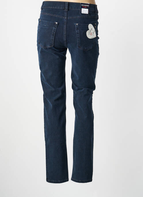 Jeans coupe slim tissage brut taille normale bleu ANNA MONTANA femme