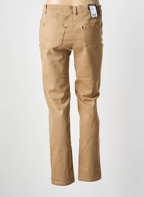 Pantalon slim stretch taille normale beige ANNA MONTANA femme