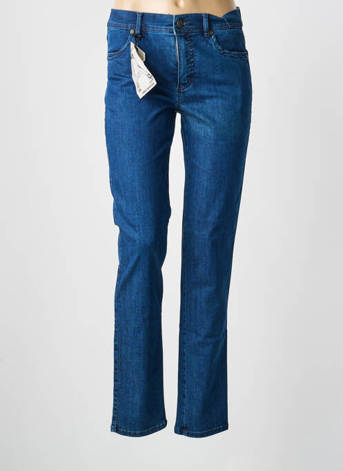 Jeans coupe slim tissage brut taille normale bleu ANNA MONTANA femme