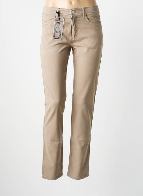 Pantalon slim beige ANNA MONTANA femme