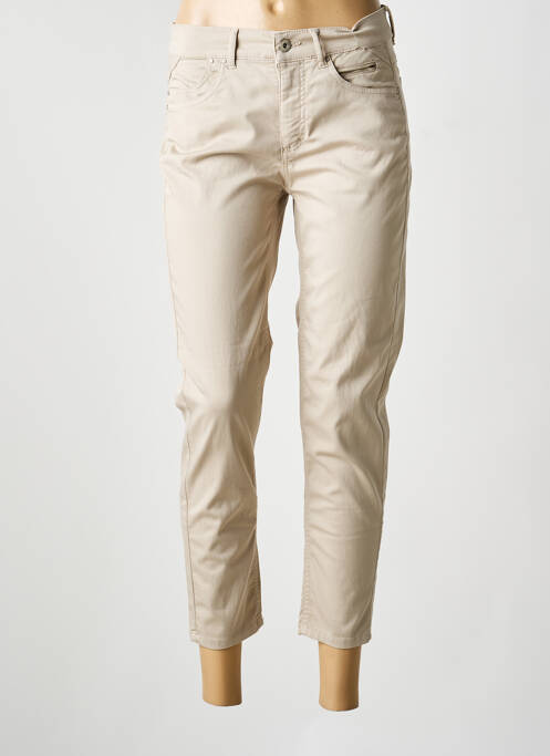 Pantalon slim beige ANNA MONTANA femme