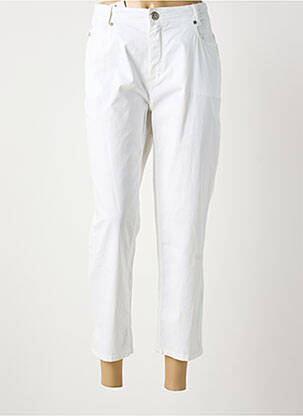 Pantalon 7/8 stretch taille normale blanc ANNA MONTANA femme