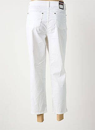 Pantalon 7/8 stretch taille normale blanc ANNA MONTANA femme