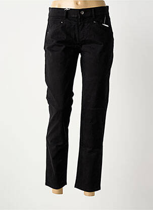 Pantalon 7/8 stretch taille normale noir ANNA MONTANA femme