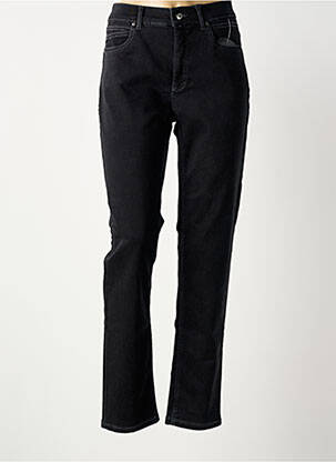 Jeans coupe slim stretch taille normale noir ANNA MONTANA femme