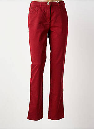 Pantalon slim taille élastique taille normale rouge TONI femme