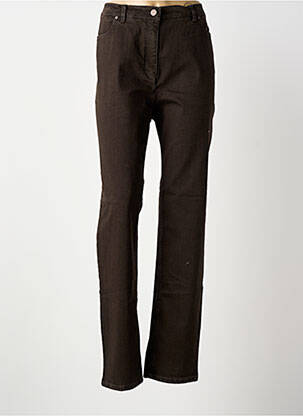 Jeans coupe droite taille normale taille normale marron TONI femme