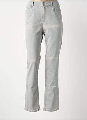 Jeans coupe slim stretch taille normale gris ANNA MONTANA femme