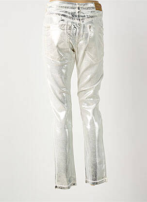 Pantalon slim taille normale taille normale argent PLACE DU JOUR femme