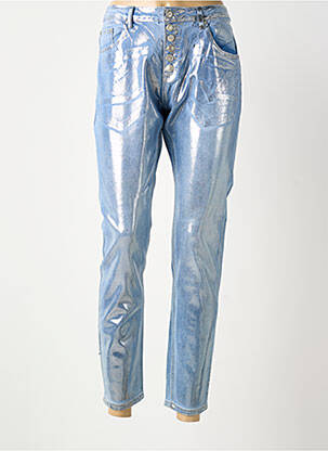 Pantalon slim taille normale taille normale bleu PLACE DU JOUR femme